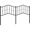 Image de vidaXL Tête de lit de rechange en métal noir 180 cm