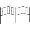 Image de vidaXL Tête de lit en métal noir 193 cm