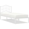Image de vidaXL Lit métallique sans matelas avec tête de lit blanc 75x190 cm