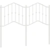 Image de vidaXL Tête de lit de rechange en métal blanc 120 cm