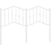Image de vidaXL Tête de lit de rechange en métal blanc 140 cm