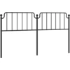 Image de vidaXL Tête de lit de rechange en métal noir 180 cm