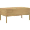 Image de vidaXL Table basse FLORO brun cireux 99x55,5x45 cm Pin massif