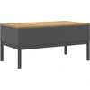 Image de vidaXL Table basse FLORO Gris 99x55,5x45 cm Pin massif