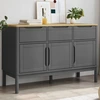Image de vidaXL Sideboard FLORO Gris 114x43x74 cm Pin massif