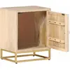 Image de vidaXL Table de nuit 40x30x50 cm bois massif mangue et fer