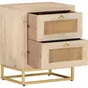 Image de vidaXL Table de nuit 40x30x50 cm bois massif mangue et fer