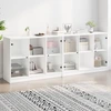 Image de vidaXL Bibliothèque avec portes blanc 204x37x75 cm Bois composite
