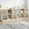 Image de vidaXL Bibliothèque avec portes Chêne Sonoma 204x37x75 cm Bois composite