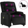 Image de vidaXL Fauteuil de massage électrique noir similicuir