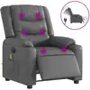 Image de vidaXL Fauteuil de massage électrique gris similicuir