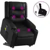 Image de vidaXL Fauteuil de massage avec releveur Noir similicuir