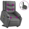Image de vidaXL Fauteuil de massage avec releveur Gris Similicuir