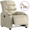Image de vidaXL Fauteuil relax électrique Crème similicuir
