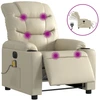 Image de vidaXL Fauteuil de massage électrique Crème similicuir