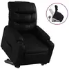Image de vidaXL Fauteuil relax avec releveur Noir Similicuir