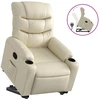 Image de vidaXL Fauteuil relax avec releveur Crème Similicuir