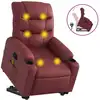 Image de vidaXL Fauteuil de massage avec releveur vin rouge similicuir