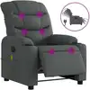 Image de vidaXL Fauteuil de massage électrique Tissu gris foncé