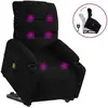 Image de vidaXL Fauteuil de massage avec releveur Noir Tissu