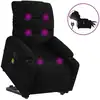 Image de vidaXL Fauteuil de massage électrique avec releveur Noir Tissu