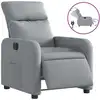 Image de vidaXL Fauteuil relax électrique gris clair Tissu
