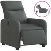 Image de vidaXL Fauteuil relax électrique gris foncé Tissu