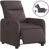 Image de vidaXL Fauteuil relax électrique brun foncé Tissu