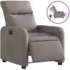 Image de vidaXL Fauteuil relax électrique Tissu Taupe