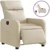 Image de vidaXL Fauteuil relax électrique Crème Tissu