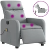 Image de vidaXL Fauteuil de massage électrique Tissu gris clair