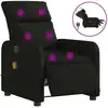 Image de vidaXL Fauteuil de massage électrique noir tissu