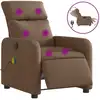 Image de vidaXL Fauteuil de massage électrique Marron Tissu