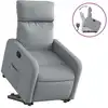 Image de vidaXL Fauteuil relax releveur gris clair Tissu