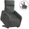 Image de vidaXL Fauteuil relax releveur gris foncé Tissu