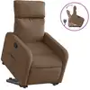 Image de vidaXL Fauteuil relax avec releveur Marron Tissu