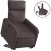 Image de vidaXL Fauteuil relax avec releveur Tissu marron foncé