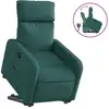 Image de vidaXL Fauteuil relax avec releveur Vert foncé Tissu
