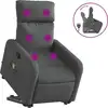 Image de vidaXL Fauteuil de massage avec releveur Tissu gris foncé