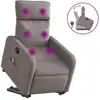 Image de vidaXL Fauteuil de massage avec releveur Taupe Tissu