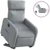 Image de vidaXL Fauteuil relax avec releveur électrique Gris clair Tissu