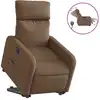 Image de vidaXL Fauteuil relax releveur électrique brun Tissu