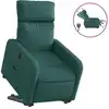 Image de vidaXL Fauteuil relax avec releveur électrique Vert foncé Tissu