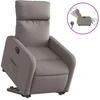 Image de vidaXL Fauteuil relax avec releveur électrique Taupe Tissu