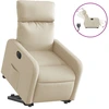Image de vidaXL Fauteuil relax avec releveur électrique Crème Tissu