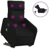 Image de vidaXL Fauteuil de massage électrique avec releveur Noir Tissu