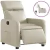 Image de vidaXL Fauteuil relax électrique Crème similicuir