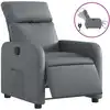 Image de vidaXL Fauteuil relax électrique gris similicuir