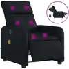 Image de vidaXL Fauteuil de massage électrique noir similicuir