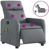 Image de vidaXL Fauteuil de massage électrique gris similicuir